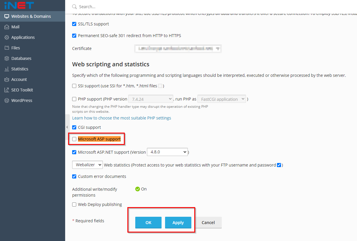 S D Ng Asp Net Core Tr N Hosting Window Plesk