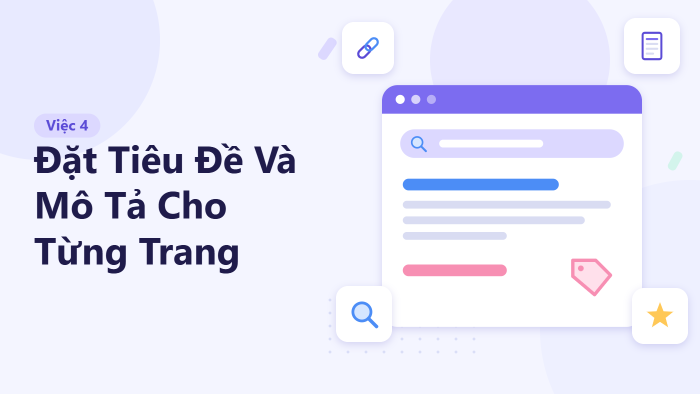 Đặt tiêu đề và mô tả cho từng trang