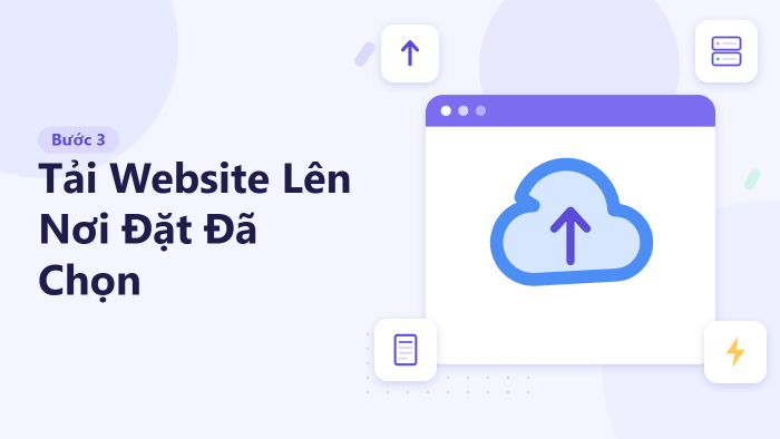Bước 3: Tải website lên nơi đặt đã chọn