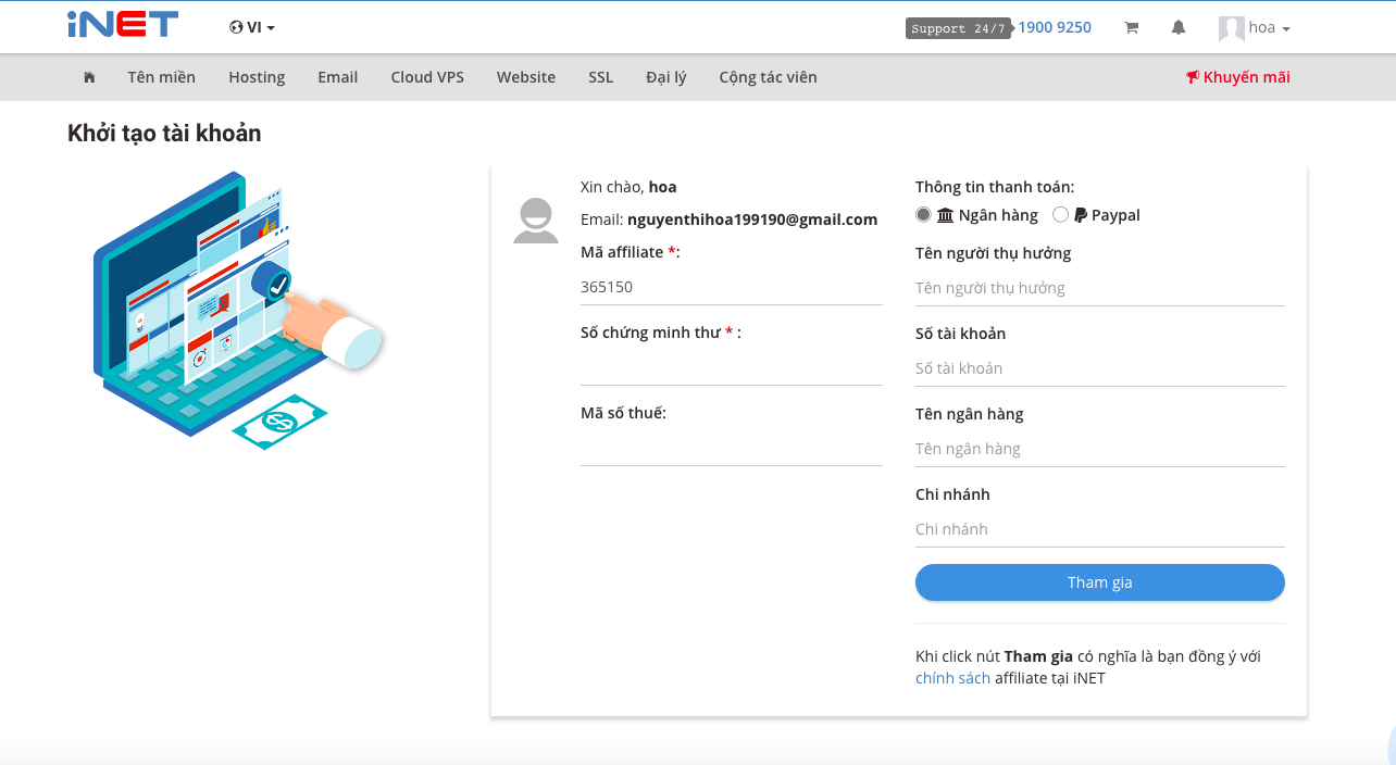 Helpdesk iNET - Trang hỗ trợ dịch vụ của iNET