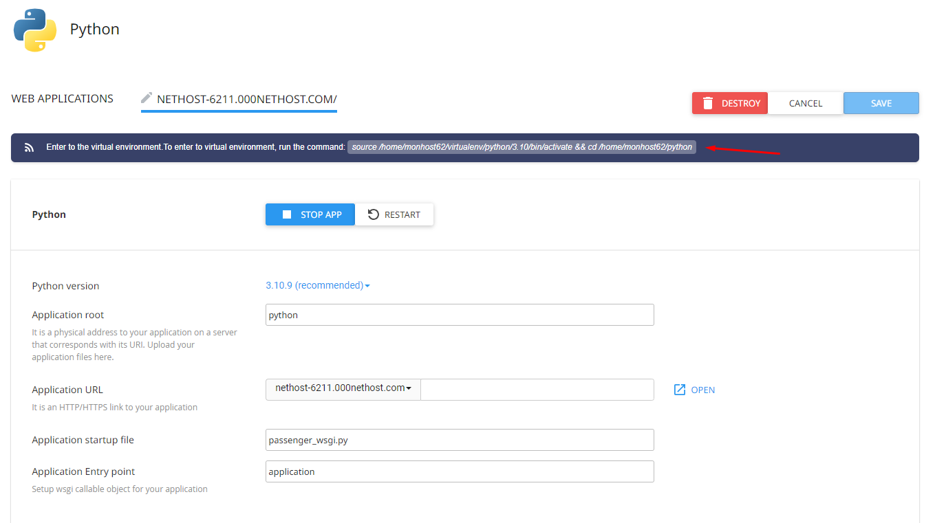 Hướng dẫn cài đặt Python App trên cPanel Hosting