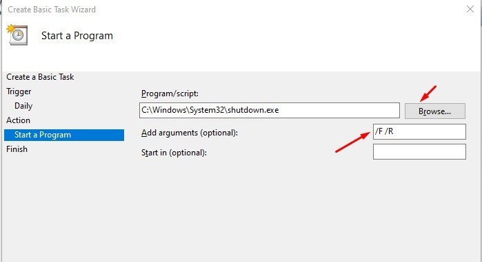 Add arguments