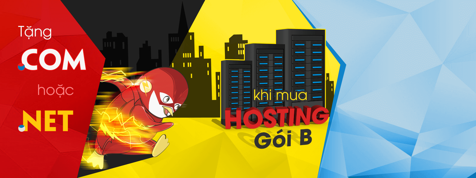 Mua Hosting gói B tặng tên miền .com hoặc .net