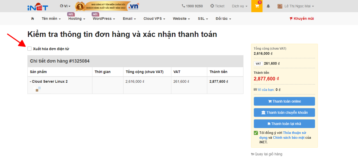 xác nhận đơn hàng mua thêm