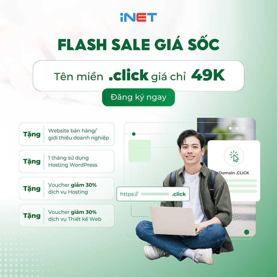 Tên Miền Giá Rẻ: .CLICK Chỉ 19K