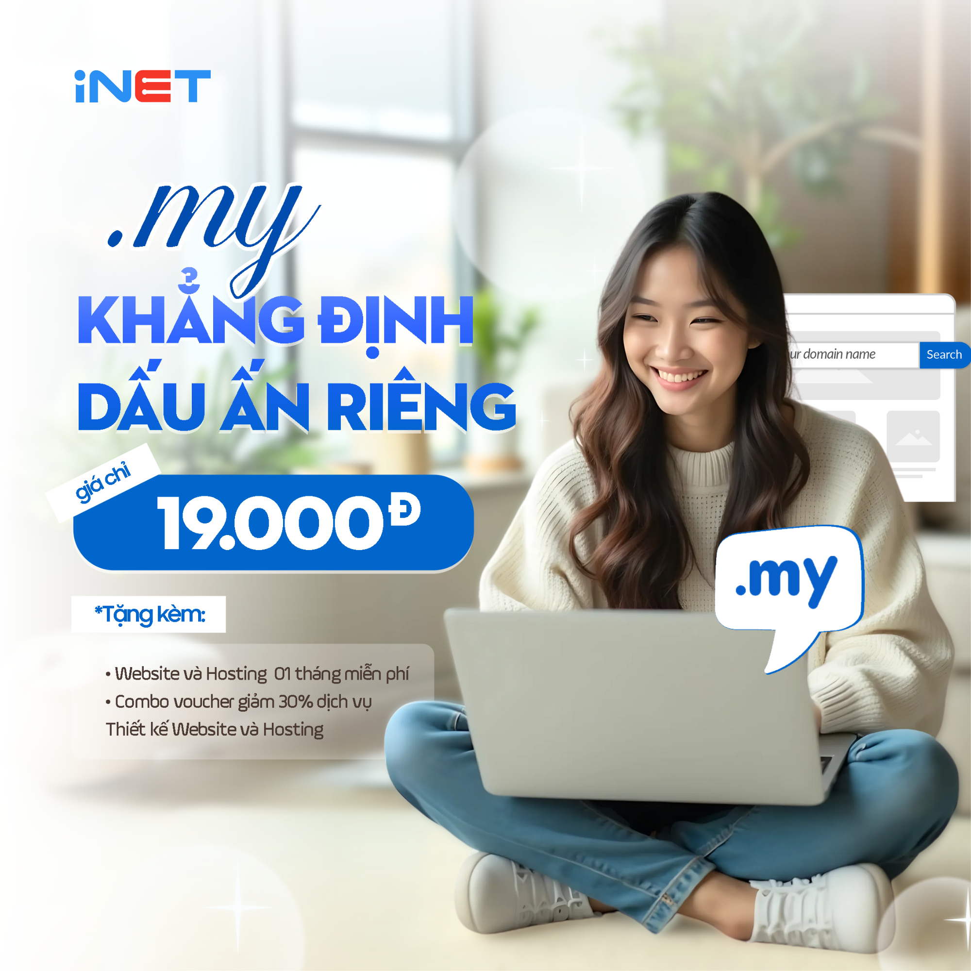 “Săn” tên miền .MY chỉ 19.000Đ - Cơ hội vàng để khẳng định dấu ấn riêng