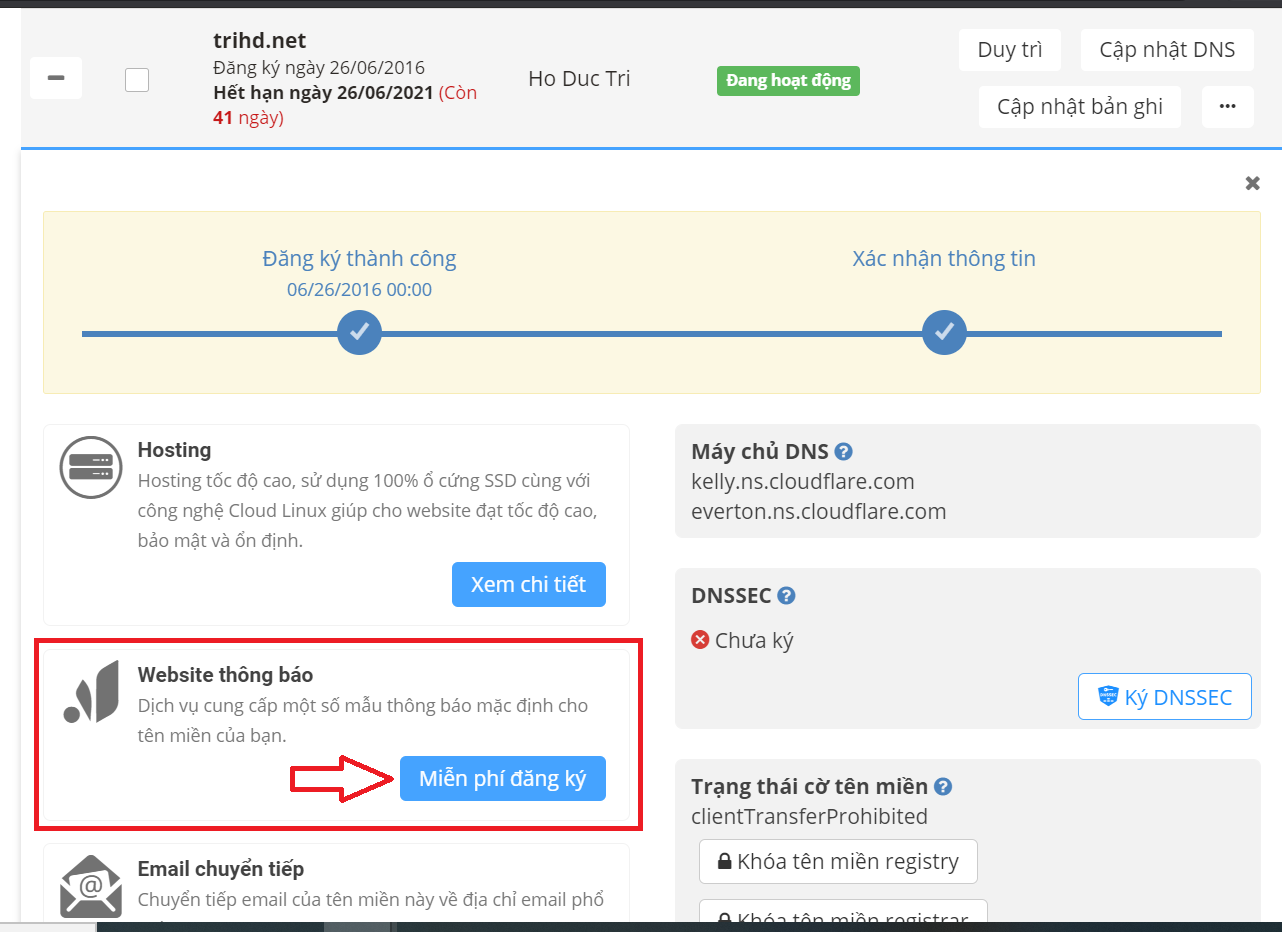 hướng dẫn tạo website thông báo