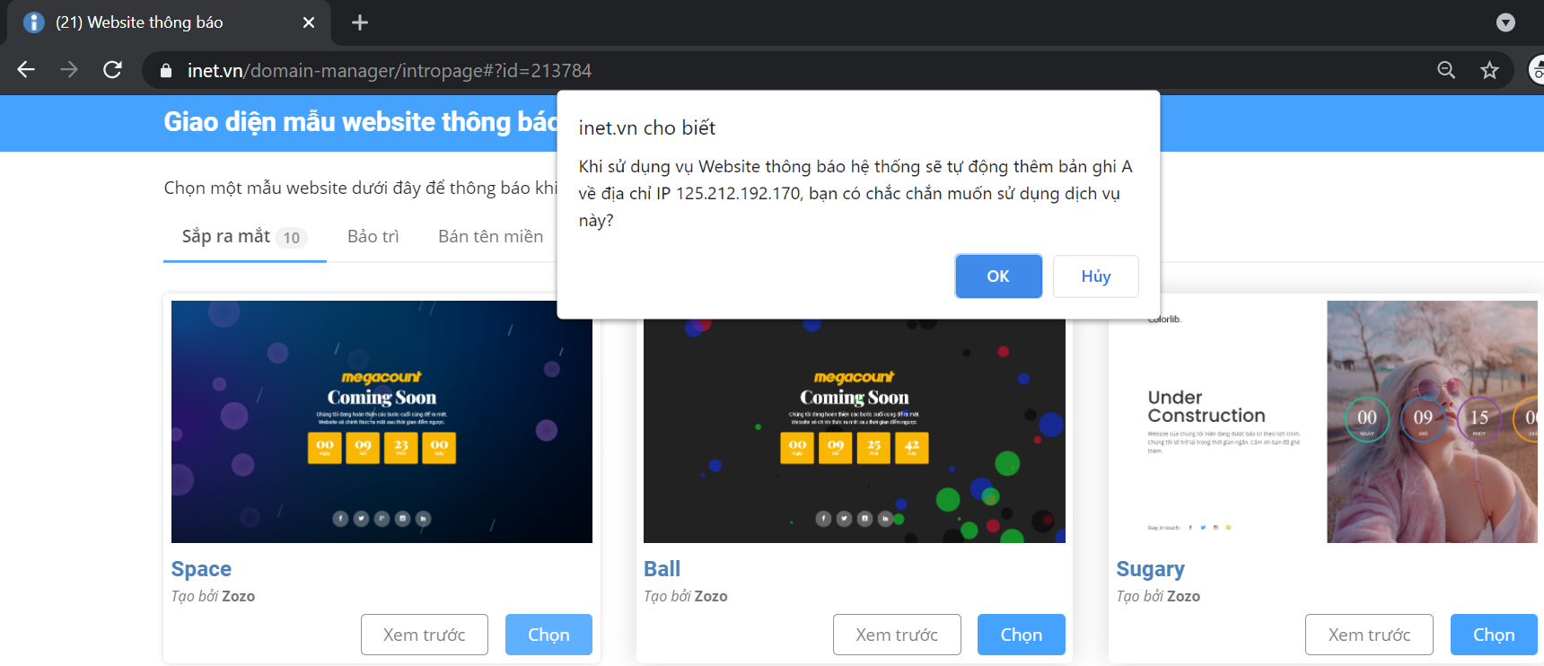 Hướng dẫn tạo website thông báo