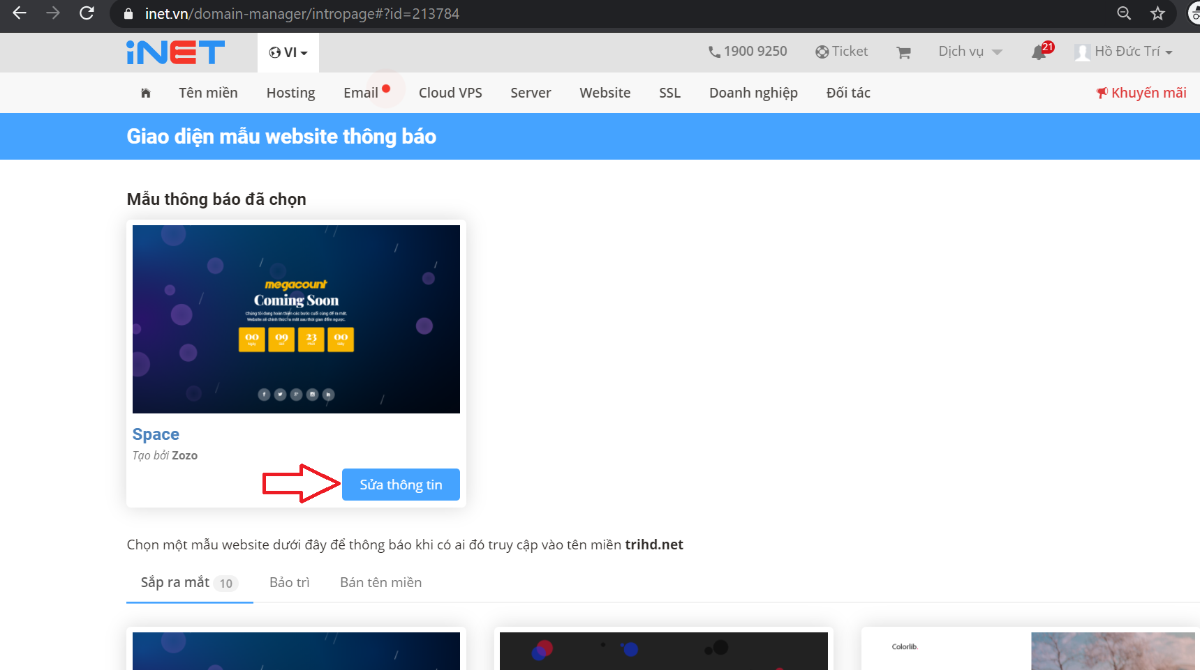 cách tạo website thông báo